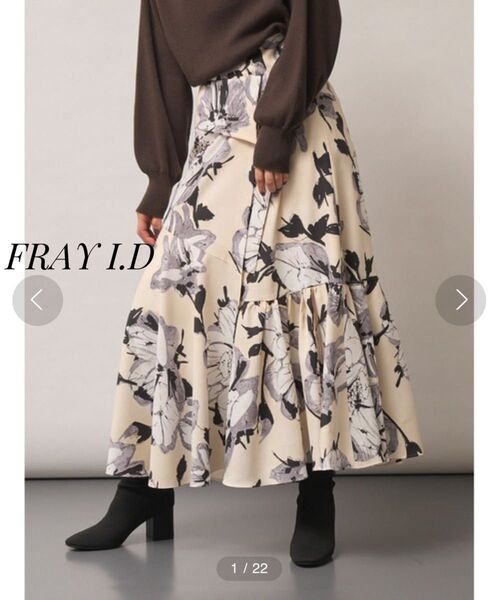 FRAY I.Dフラワープリントティアードスカート ロングスカート