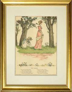【特価】　≪　　ケイト グリーナウェイ　　≫　　オリジナル木版画　　　 MARIGOLD　GARDEN　Ⅱ　　1880年　　KATE GREENAWAY