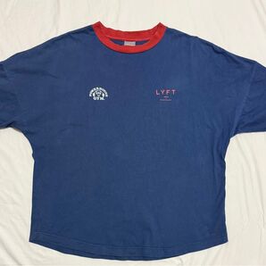 LYFT x POWER HOUSE GYM ワイドショルダー ビッグTシャツ ブラック Lサイズ