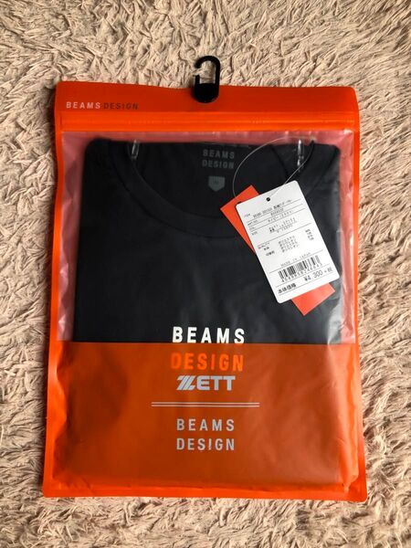 未使用品 ZETT BEAMS DESIGN 野球 長袖アンダーシャツ クルーネック ネイビー Mサイズ