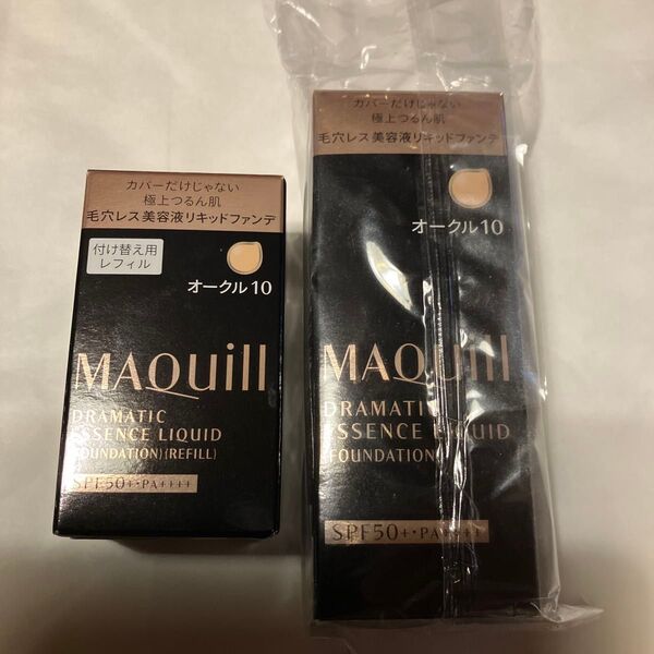 MAQuill マキアージュ ドラマティックエッセンスリキッド オークル10 本体25ml・レフィル25ml 合計2点セット