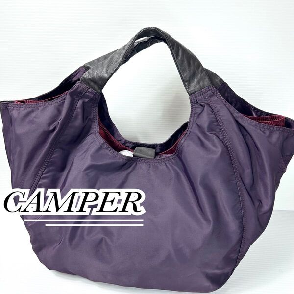 CAMPER カンペール トートバッグ ヴァルデモッサ ハーフムーン パープル