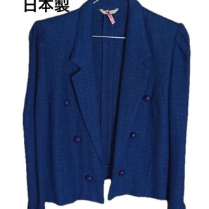 LA MODE ERDBALLE ジャケット レディース ショート丈 麻混 メッシュ 9号 日本製 羽織り 上着