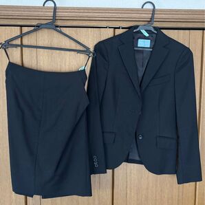 The SUIT COMPANY レディース スーツ上下セット ブラック リクルートスーツ サイズ36【S〜M】