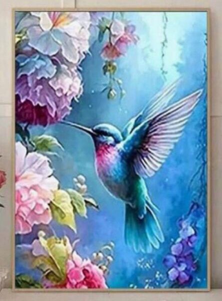 ダイヤモンドアートキット スクエアビーズ 30色 35×45 鳥 花