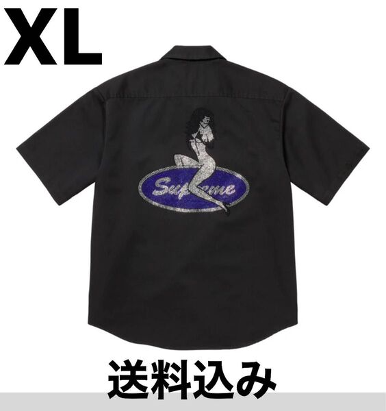 Rhinestone Pin Up S/S Work Shirt