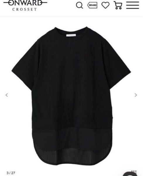 chocol raffine robe 布帛レイヤー 半袖Tシャツ 半袖カットソー
