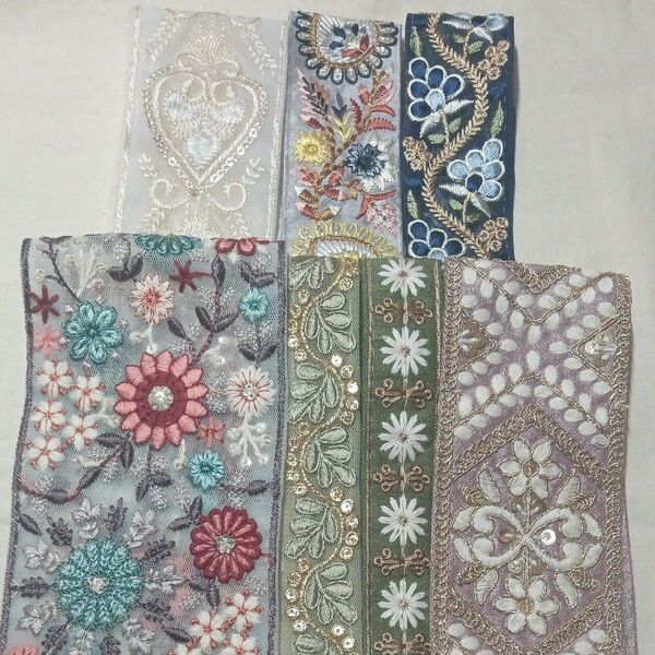 No.6 リボンパック インド刺繍リボン