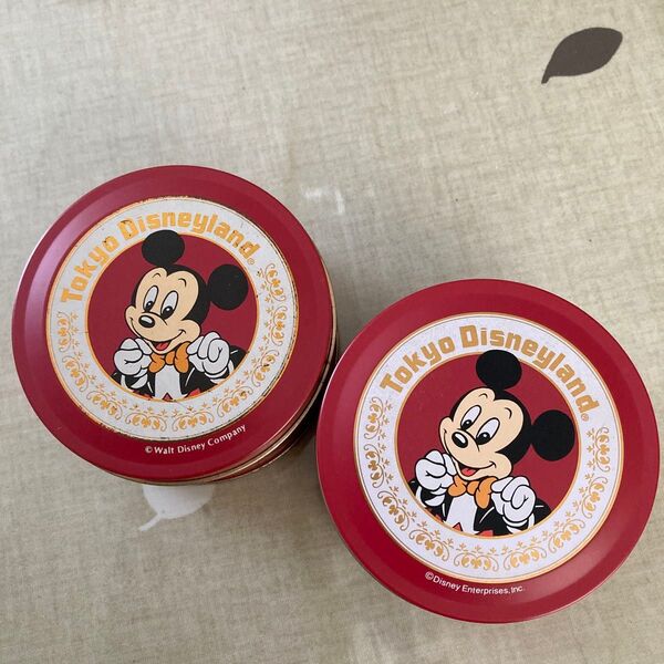 東京ディズニーランド ミッキーマウス 丸缶 2個セット