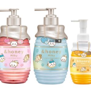 【新品】ちいかわ &honey コラボレーション 限定デザイン シャンプー&ヘアトリートメント ヘアミルク アップルハニーの香り