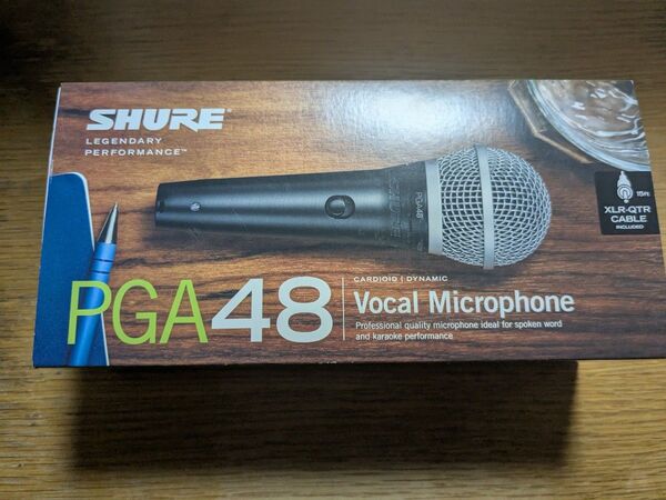 ダイナミックマイク シュア SHURE PGA48 美品 使い方色々 ケーブルつき