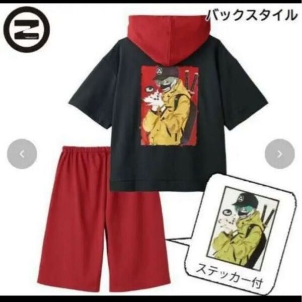 レディース Mサイズ ルームウェア さくしゃ2 アベイル コラボ 上下セット セットアップ ジャージ パーカー 半袖 パンツ