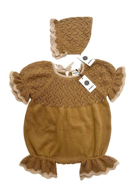 MABLI AWENA ROMPER 18m BONNET Msize セット販売 マブリ ロンパース ボンネットSS25