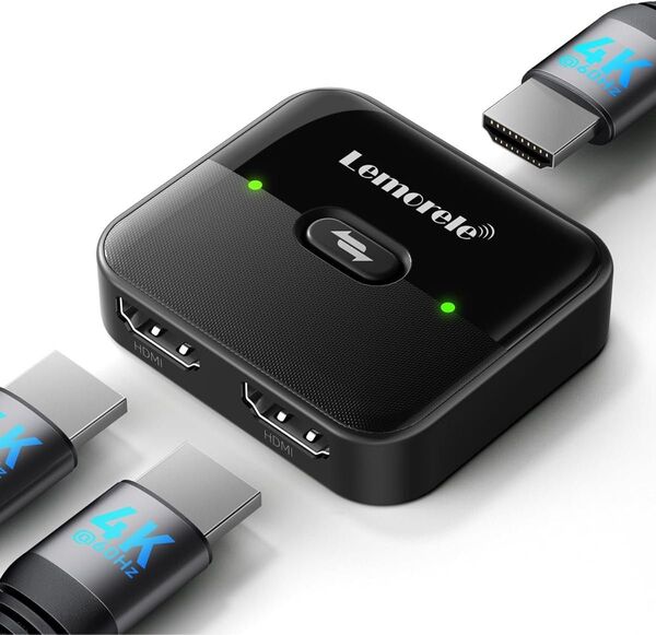 HDMI 切替器 2入力1出力 双方向 セレクター 4K@60Hz 1入力2出力 分配器セレクター 手動 切り替え