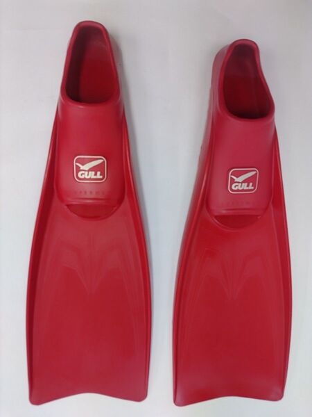 GULL スーパーミュー フィン L(26) 赤 GULL ミューブーツ3mm 美品 おまけ付