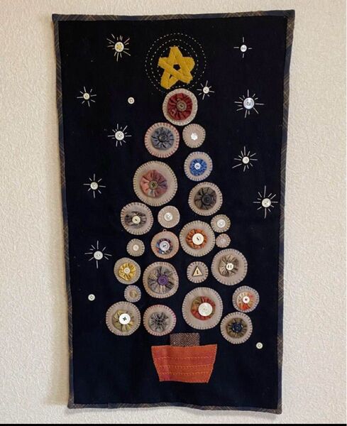 パッチワーク タペストリー ハンドメイド 【ツリー】