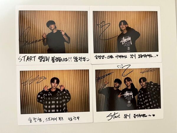 straykids フォトカード 4枚 いつかは賢いレジデント生活 ost付属品 スキズ スンミン アイエン リノ