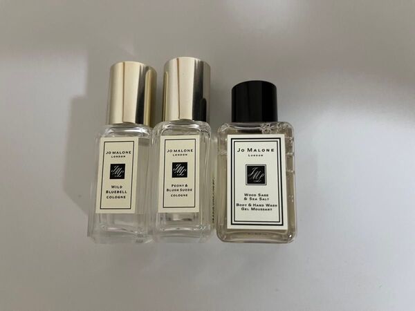 【使用品】【ジョーマローン コロン】ワイルドブルーベル + ピオニー&ブラッシュスエード +ウッドセージ&シーソルトボディーソープ