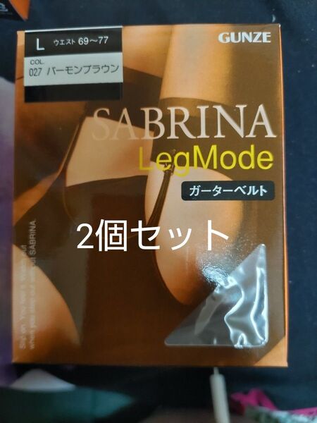 GUNZE SABRINA LeaMode ガーターベルト ブラウン 2個セット L