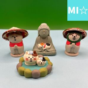 子猫と大仏&笠猫地蔵&地蔵なりすましどろぼう猫&温泉親子猫 送料無料