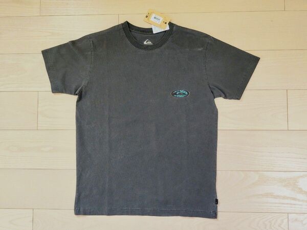 新品 未使用 QUIKSILVER クイックシルバー Tシャツ Mサイズ ピグメントダイ加工 チャコールグレー