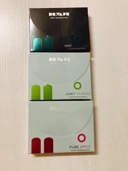 DR.VAPE Model2 フレーバーカートリッジ 3個セット ミントメンソール ジューシーマスカット ピュアアップル