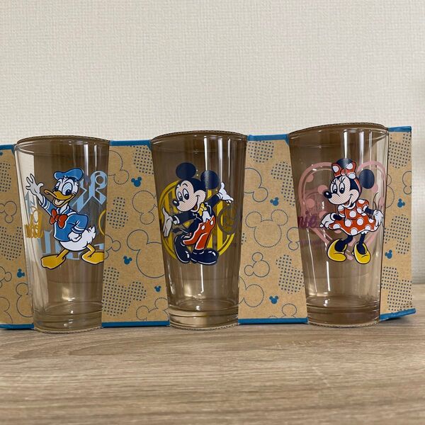 ディズニー グラス 3個セット ミッキー ミニー ドナルド 新品未使用