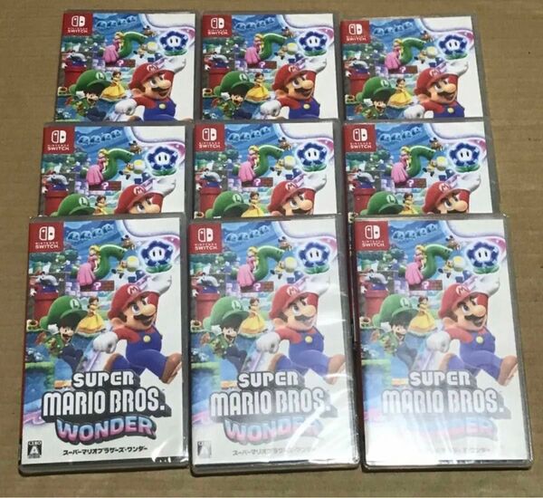 Nintendo Switch スーパーマリオブラザーズ・ワンダー 9本セット 新品未開封 シュリンク付き