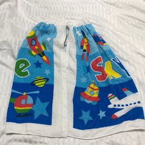 【美品】プールタオル ラップタオル ブルー