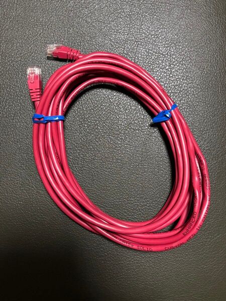 CAT5e LANケーブル 赤 5m