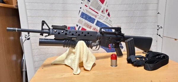 VFC 電動ガン M16A3 HC ハイサイクル仕様 プリコックFET M203グレネードランチャー モスカート付きスリングベルト