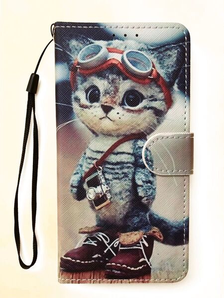 Google Pixel 9a ケース ピクセル 手帳型 かわいい 猫 子猫ストラップホール付き