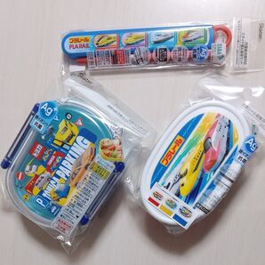 ★トミカ弁当箱★プラレール3Qシール容器★プラレール箸&箸箱セット