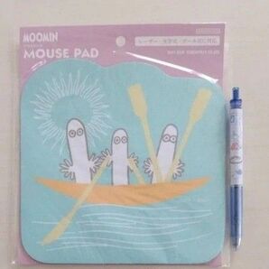 ★ムーミン ダイカットマウスパッド ニョロニョロ ★ジェットストリーム ボールペン0.5mm 黒