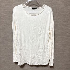 Re:EDIT(リエディ)サラサラ素材 長袖カットソー ホワイト Mサイズ