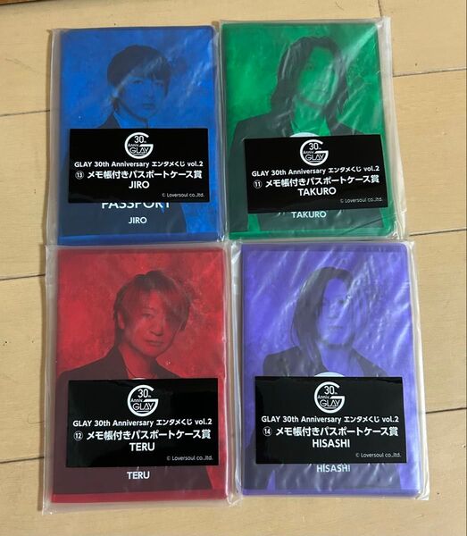 GLAY パスポートケースセット エンタメくじ LAWSON ローソン 一番くじ TERU TAKURO HISASHI JIRO