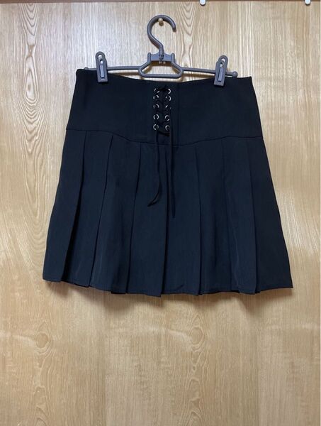 パンプキンポート プリーツスカート ミニスカート 黒 地雷系