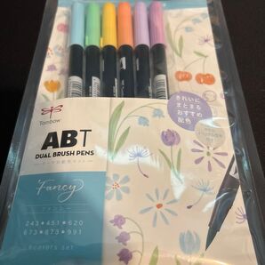 トンボ鉛筆 筆ペン デュアルブラッシュペン ABT 6色セット ファンシー AB-T6CFN 販売終了品