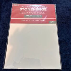 ミューズ 水彩紙 A4サイズシートパック ストーンヘンジアクア A4 細目 300g 5枚入 WAP-SH A4 ファッション考案