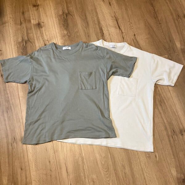 PLUS ONE Tシャツ Mサイズ ホワイト グレー 2枚セット