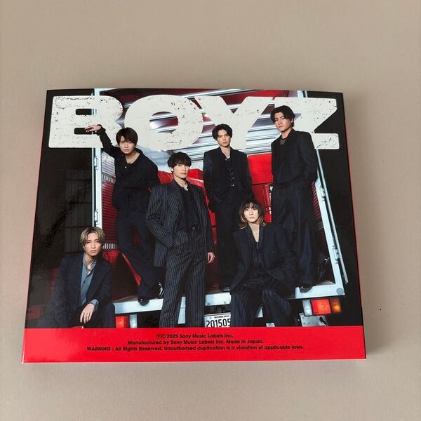 初回盤B DVD付 スリーブケース SixTONES CD+DVD/BOYZ 25/6/4発売 【オリコン加盟店】
