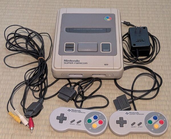 通電OK/任天堂 スーパーファミコン 一式セット コントローラー アダプター SFC Nintendo SHVC-001