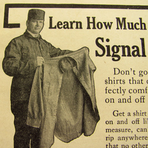 【雑誌広告】1910年 Signal Shirt ビンテージ カバーオール ワーク オーバーオール 古着 アメリカ Vintage work clothes ad