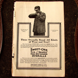 【雑誌広告】1912年 Sweet Orr Overalls スウィートオール カバーオール デニム ワーク レア 古着 オーバーオール ビンテージ work 2