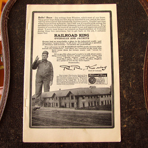 【雑誌広告】1912年 Railroad King & Signal カバーオール デニム ワーク レア 古着 オーバーオール ビンテージ work denim