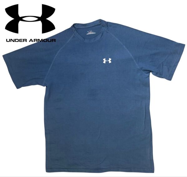 UNDER ARMOUR 半袖Tシャツ ブルー US MDサイズ メンズ 古着
