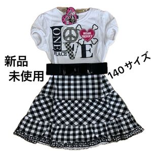 姫ギャル 140サイズ ベルト付き ワンピース