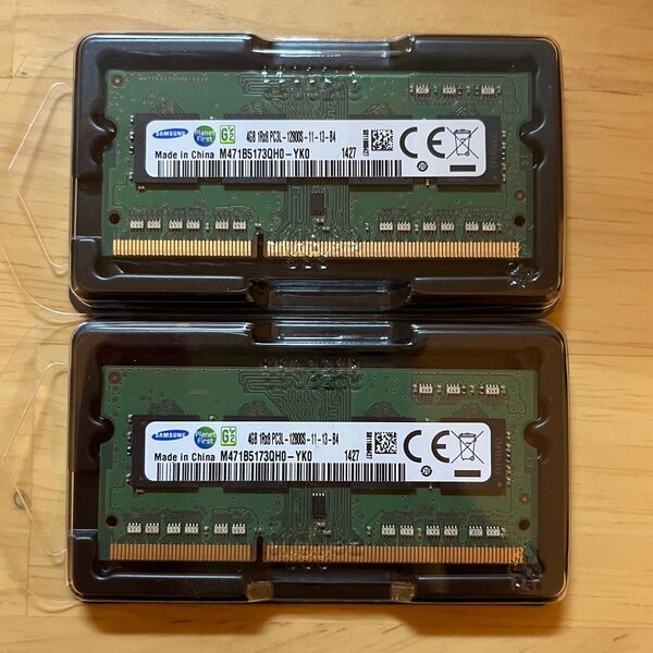 ノートPC用 メモリ PC3L-12800S SODIMM DDR3L samsung 8GB (4GB×2)