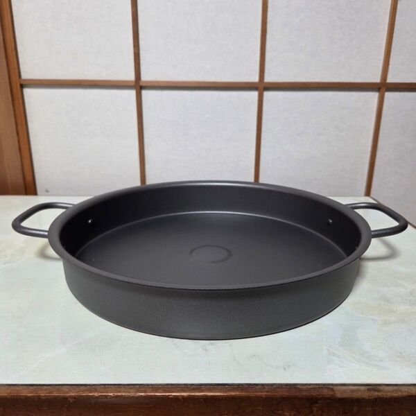 バーベキュー用すき焼き鉄製鍋 (フッ素コーティング) 鍋サイズ:30㎝ すき焼き鍋 調理器具 鉄鍋