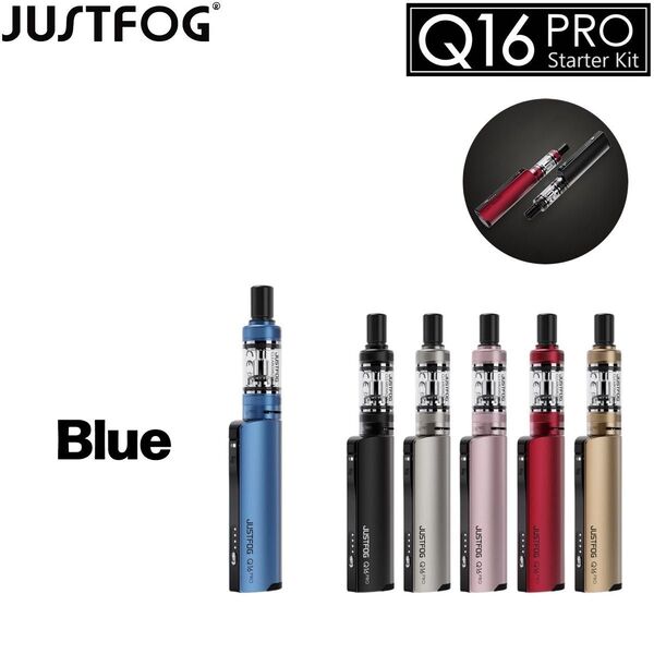 ヴェポライザー JUSTFOG Q16 Pro 510 スターターキット リキッド用 VAPE ベイプ CBD 電子タバコ ブルー
